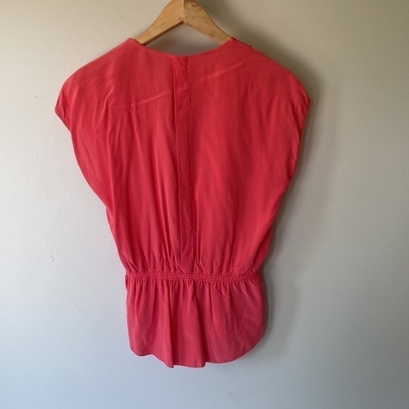 ARITZIA Wilfred silk vneck pink blouse - Picture 11 of 13